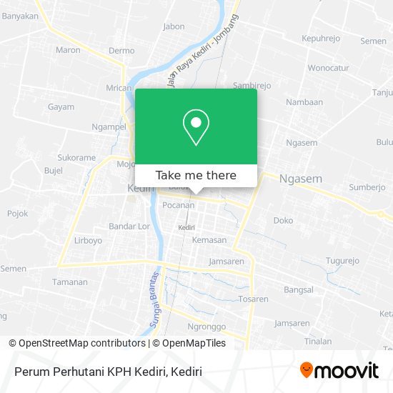 Perum Perhutani KPH Kediri map