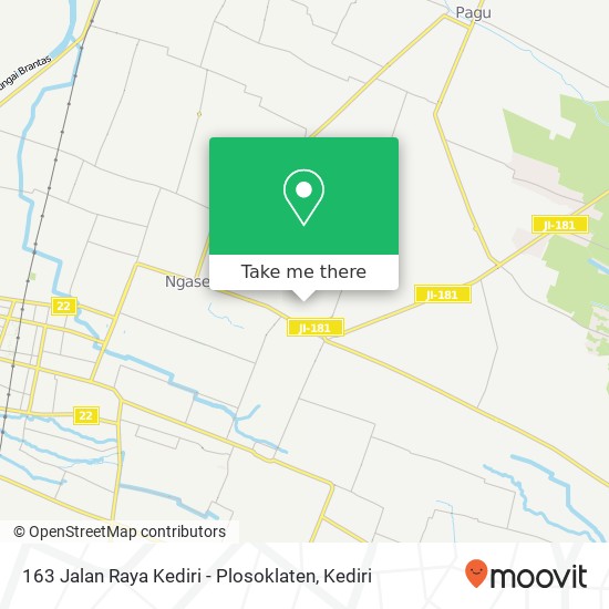 163 Jalan Raya Kediri - Plosoklaten map