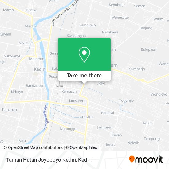 Taman Hutan Joyoboyo Kediri map