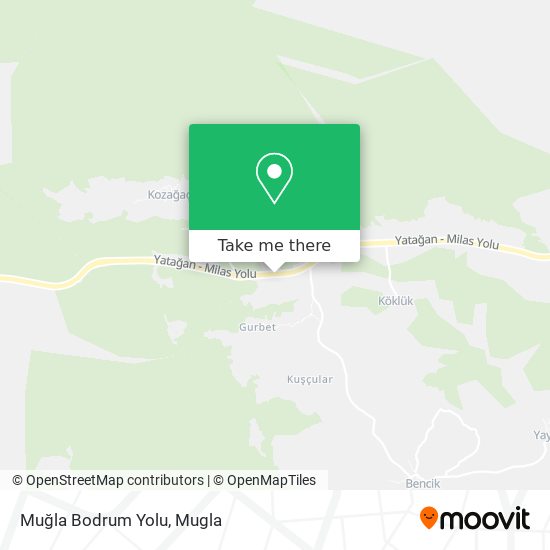 Muğla Bodrum Yolu map