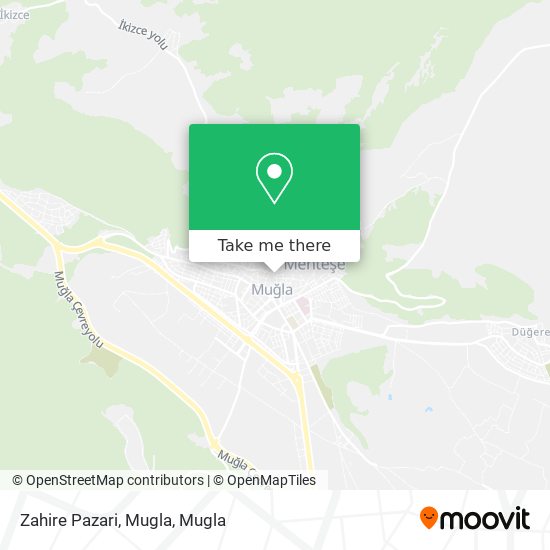 Zahire Pazari, Mugla map