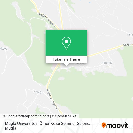 Muğla Üniversitesi Ömer Köse Seminer Salonu map