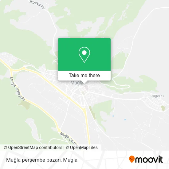 Muğla perşembe pazarı map