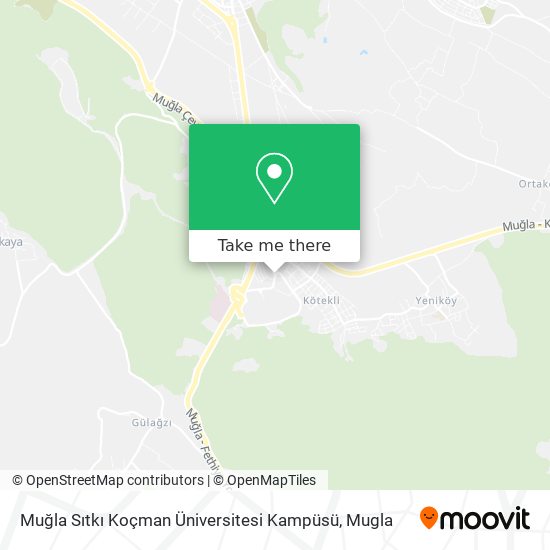 Muğla Sıtkı Koçman Üniversitesi Kampüsü map