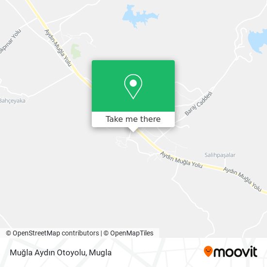 Muğla Aydın Otoyolu map