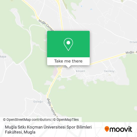 Muğla Sıtkı Koçman Üniversitesi Spor Bilimleri Fakültesi map