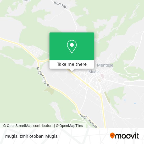 muğla izmir otoban map