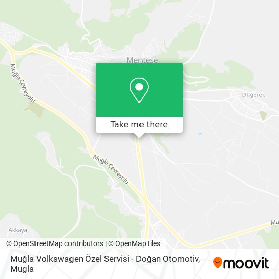 Muğla Volkswagen Özel Servisi - Doğan Otomotiv map