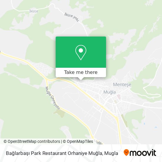 Bağlarbaşı Park Restaurant Orhaniye Muğla map