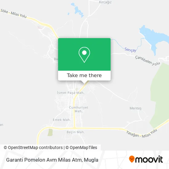 Garanti Pomelon Avm Milas Atm map