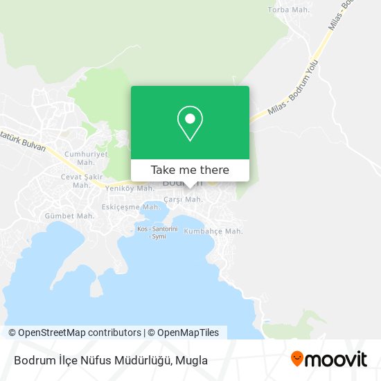 Bodrum İlçe Nüfus Müdürlüğü map