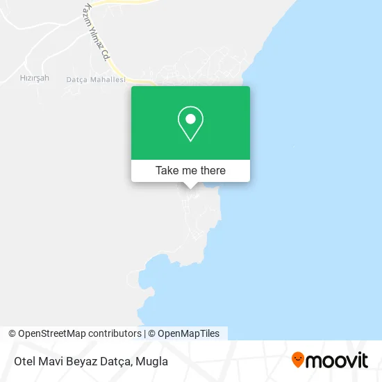 Otel Mavi Beyaz Datça map