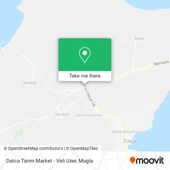 Datca Tarım Market - Velı Uzer map