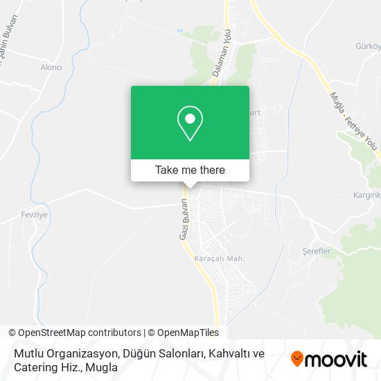 Mutlu Organizasyon, Düğün Salonları, Kahvaltı ve Catering Hiz. map