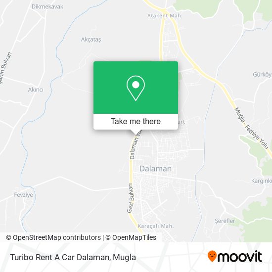 Turibo Rent A Car Dalaman map