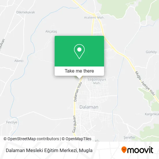 Dalaman Mesleki Eğitim Merkezi map