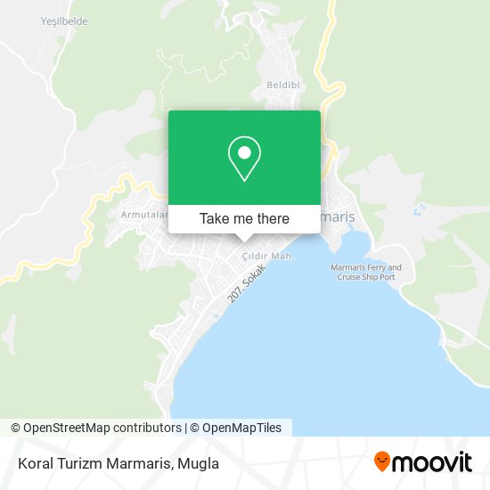Koral Turizm Marmaris map