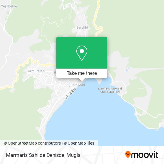 Marmaris Sahilde Denizde map