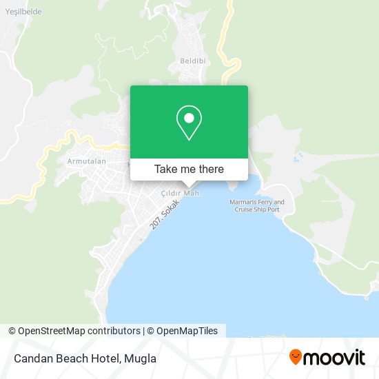 Candan Beach Hotel map