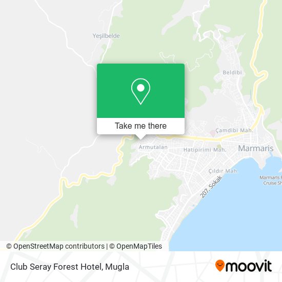 Club Seray Forest Hotel map