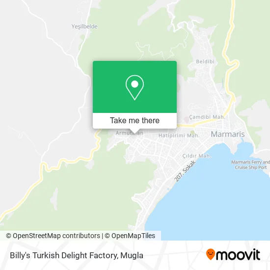 Billy's Turkish Delight Factory map