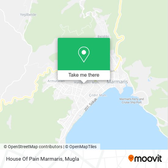 House Of Pain Marmaris map