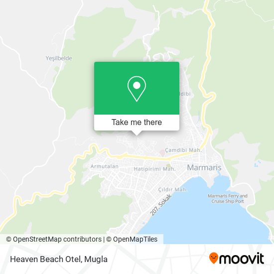 Heaven Beach Otel map