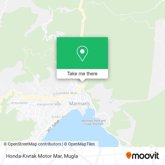Honda-Kıvrak Motor Mar map