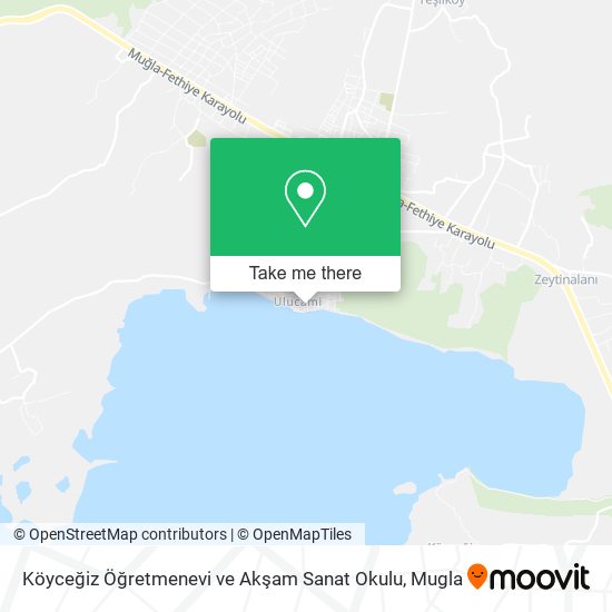 Köyceğiz Öğretmenevi ve Akşam Sanat Okulu map
