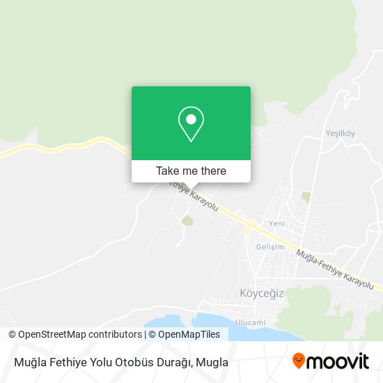 Muğla Fethiye Yolu Otobüs Durağı map