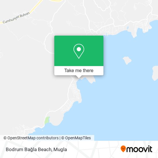 Bodrum Bağla Beach map