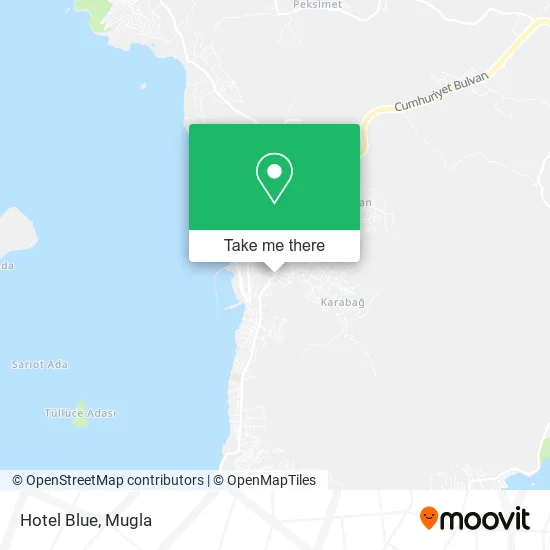 Hotel Blue map