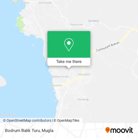 Bodrum Balık Turu map