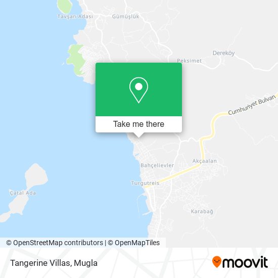 Tangerine Villas map