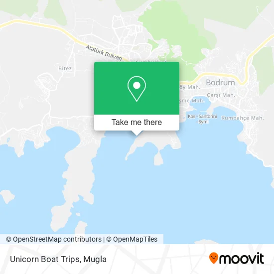 Unicorn Boat Trips map