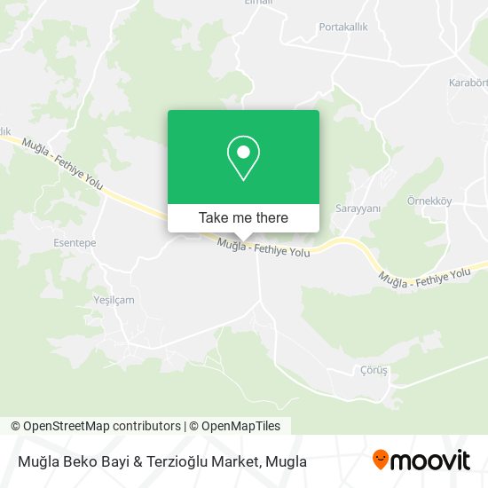 Muğla Beko Bayi & Terzioğlu Market map