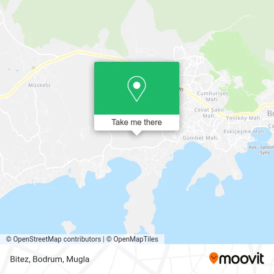 Bitez, Bodrum map