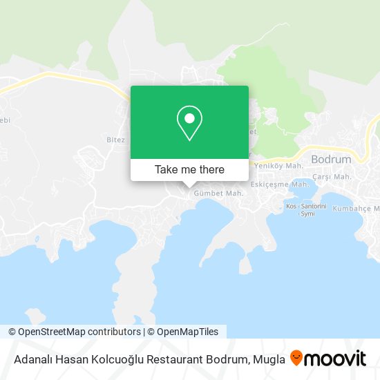 Adanalı Hasan Kolcuoğlu Restaurant Bodrum map