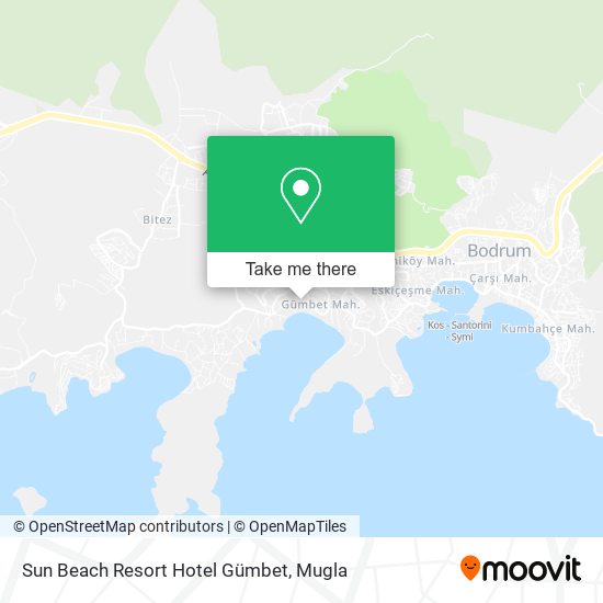 Sun Beach Resort Hotel Gümbet map