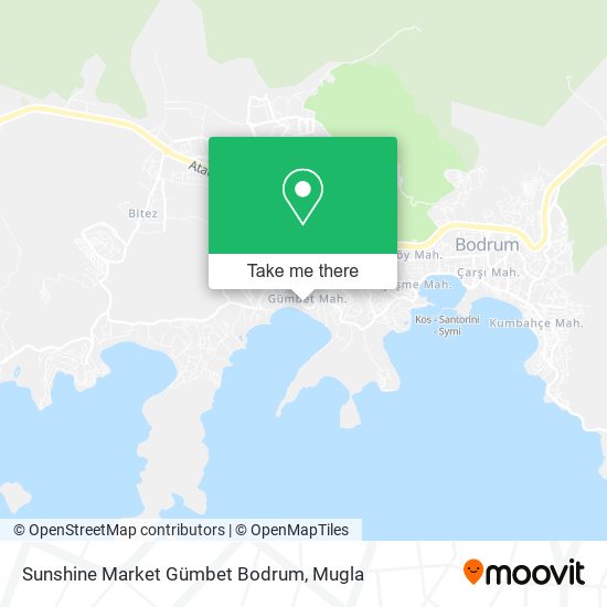 Sunshine Market Gümbet Bodrum map