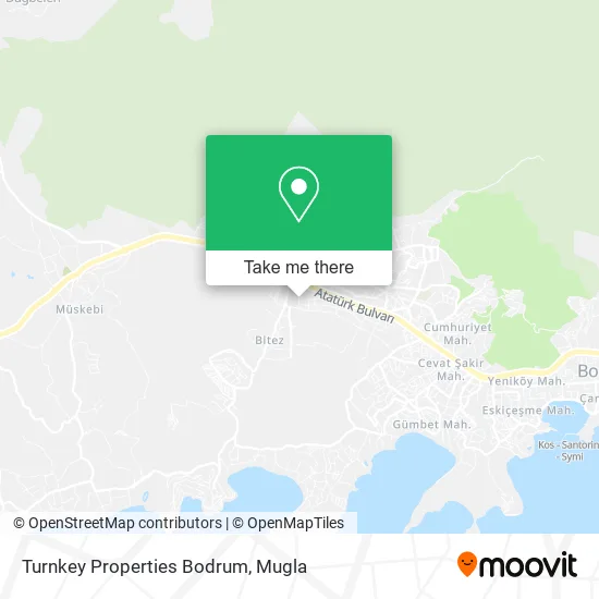 Turnkey Properties Bodrum map