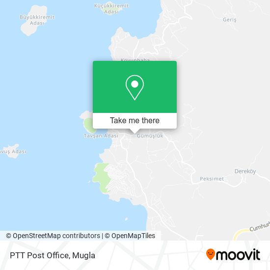 PTT Post Office map