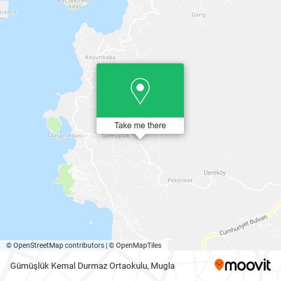 Gümüşlük Kemal Durmaz Ortaokulu map