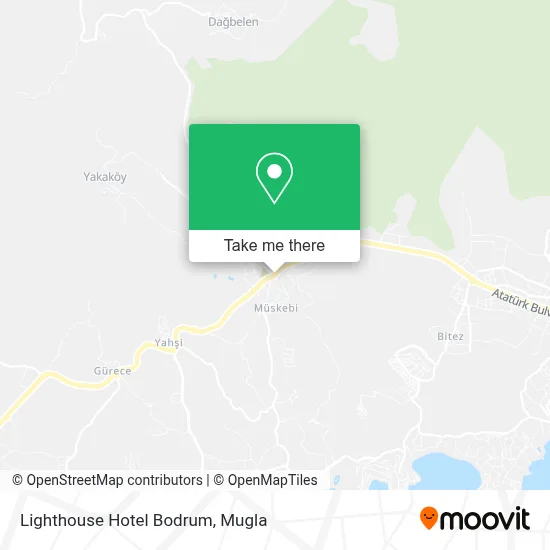 Lighthouse Hotel Bodrum map