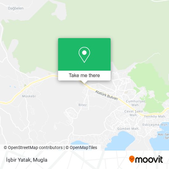 İşbir Yatak map