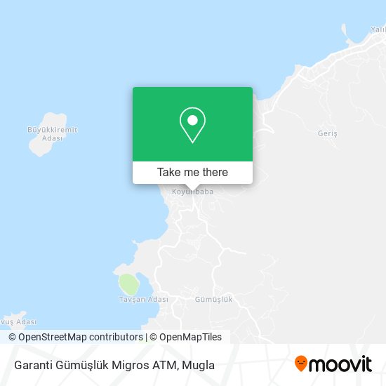 Garanti Gümüşlük Migros ATM map