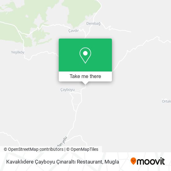 Kavaklıdere Çayboyu Çınaraltı Restaurant map