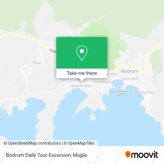 Bodrum Daily Tour Excursion map