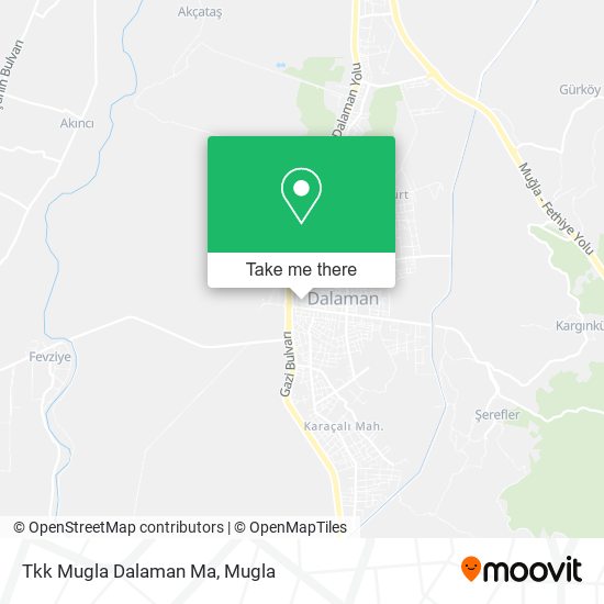 Tkk Mugla Dalaman Ma map