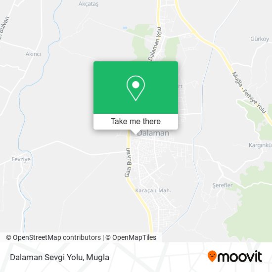 Dalaman Sevgi Yolu map